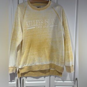 Yellow and White Kelleys Island Sweatshirt